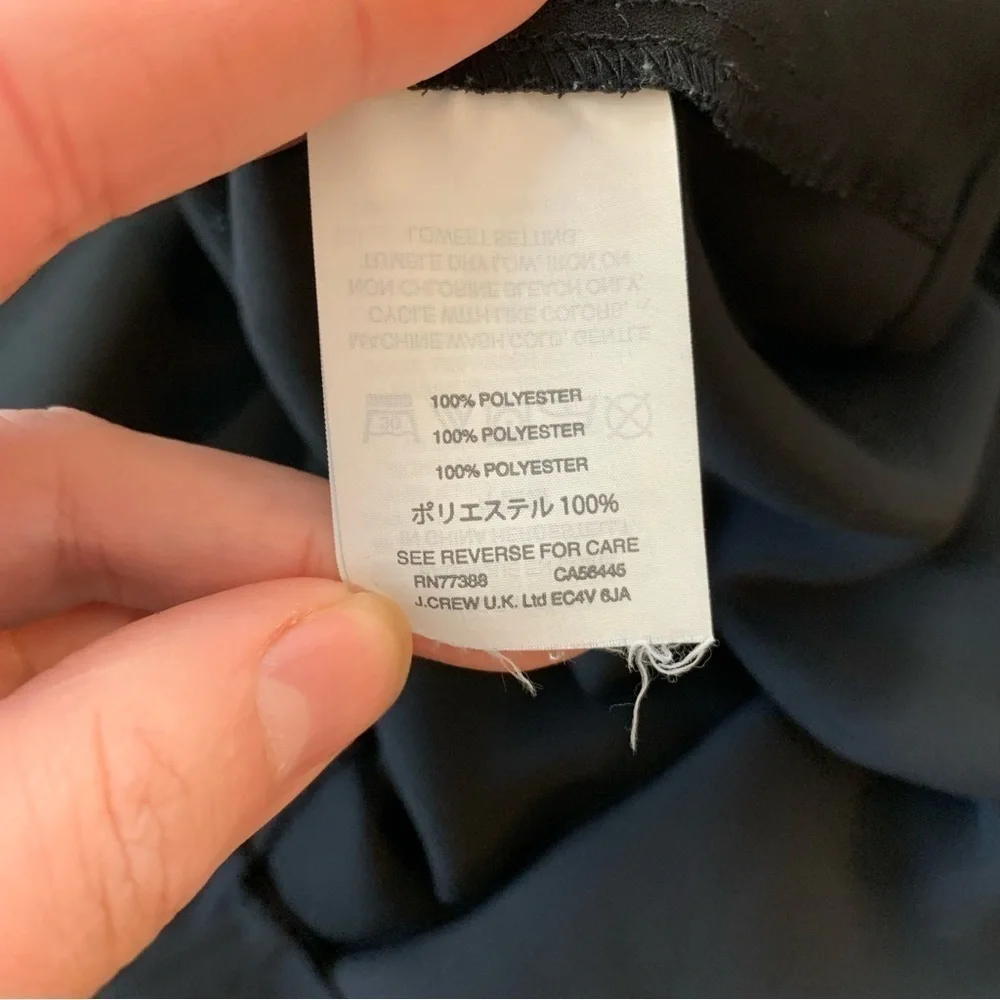 J. Crew Black Chiffon Sleeveless Top